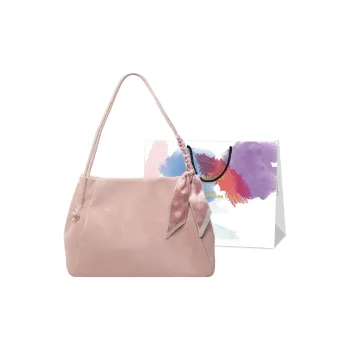 CORE BIRD Flannelette Shoulder Bag Women's Silver/Pink/Black/Ecru