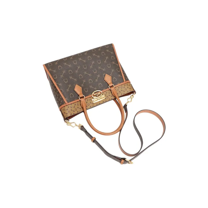 Why Artificial Leather Tote Bag Shopping Bag Handbag Shoulder Bag Crossbody Bag Large Size Women's Coffee With Caramel-6