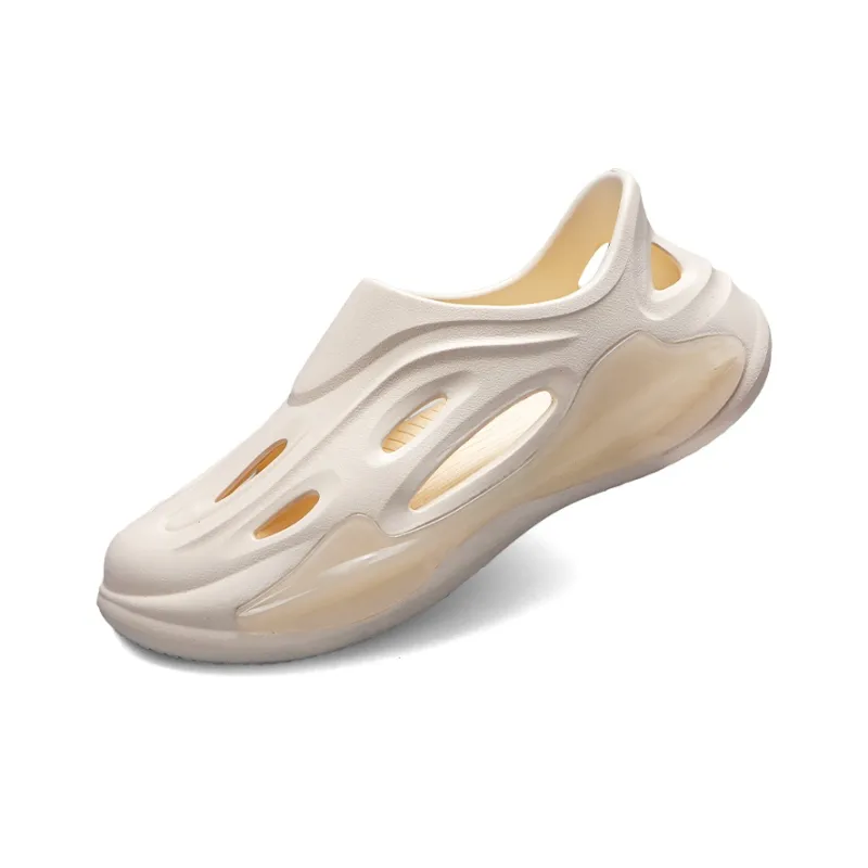CAOT Jelly Perforated Shoes Series Clogs Unisex Ecru-1