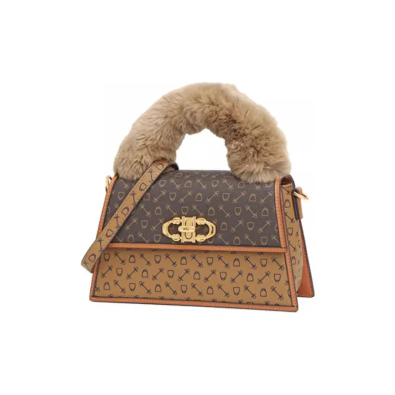 Why Artificial Leather Handbag, Shoulder Bag, Crossbody Bag Small Size Women's Coffee & Caramel/Coffee & Milk Tea-2