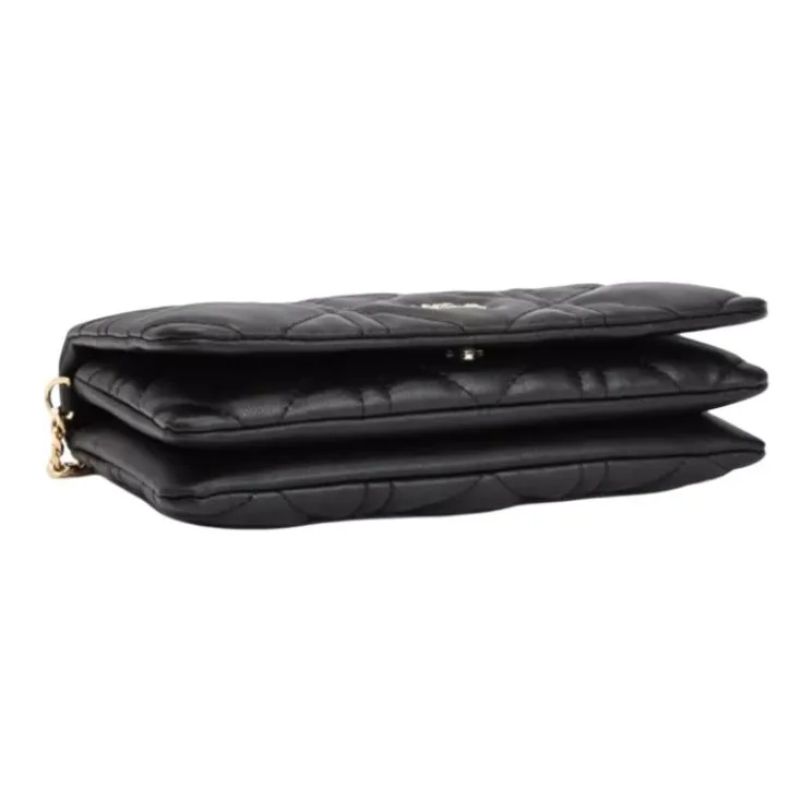 Why Split Cow Leather With Artificial Leather Crossbody Bag, Shoulder Bag Medium Size Women's Black/Ecru-7