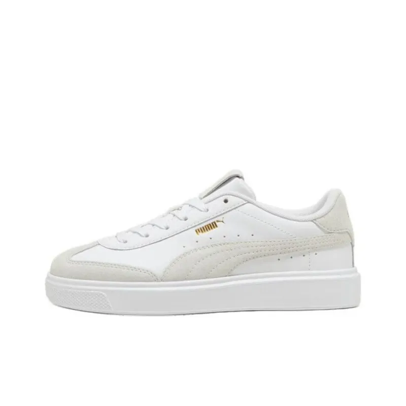 PUMA Lajla Anti Slip Wear Resistant Low Top Skateboard Shoes Unisex White Gray-0