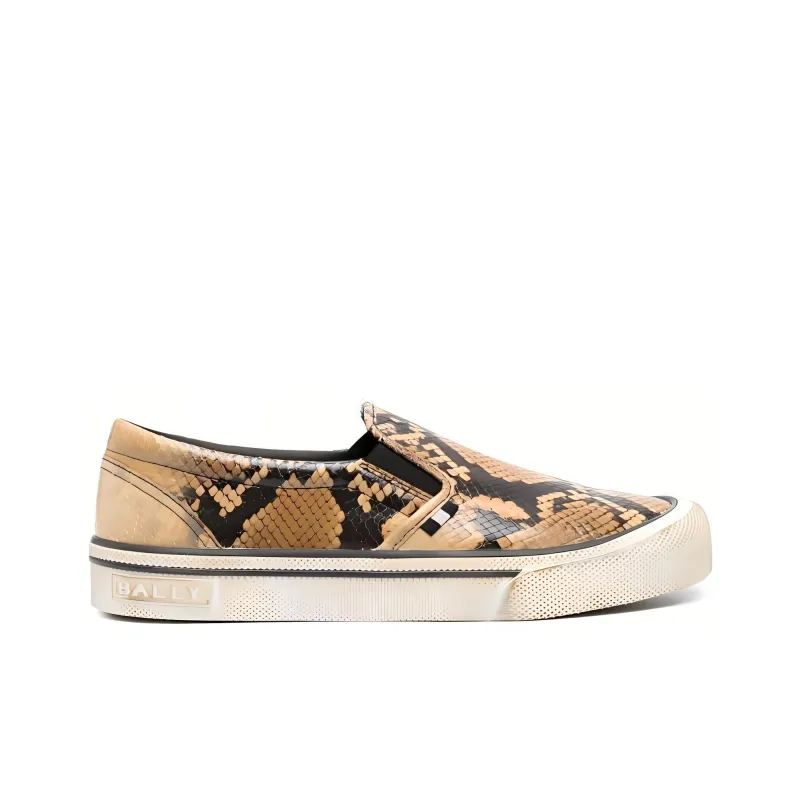 BALLY Snakeskin-effect Low-top Sneakers-1