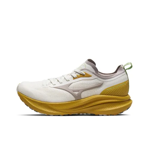 Mizuno Running Shoes Unisex Low-Top Light Gray/Bean White/Moss Yellow