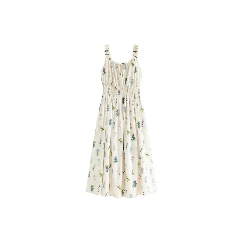HDFULERN Sleeveless Dress Women's Midsummer Garden-1