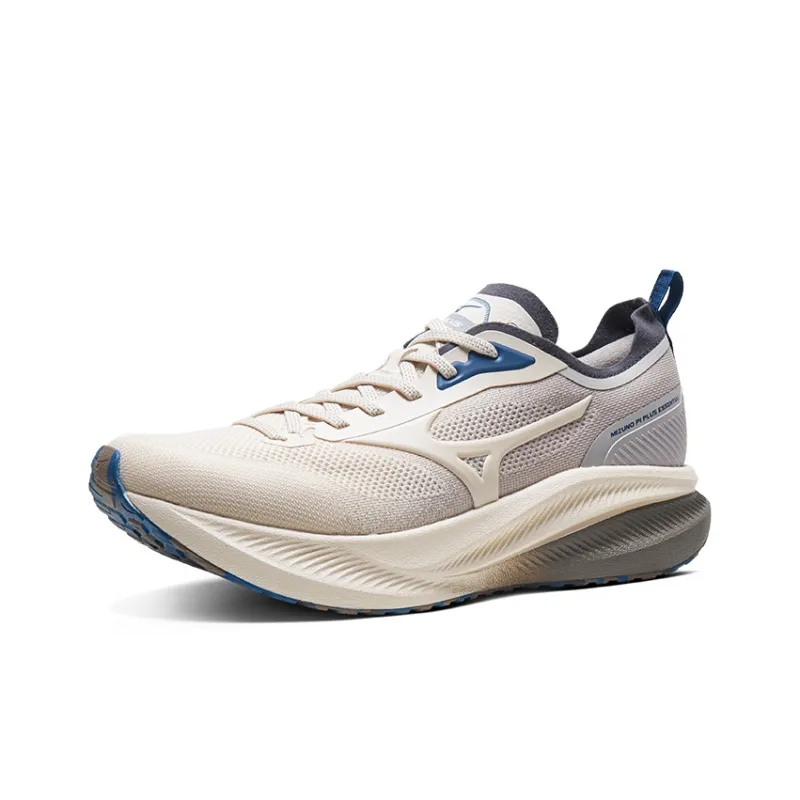 Mizuno Anti Slip Wear Resistant Supportive Breathable Low Top Running Shoes Unisex Beige Gray-2