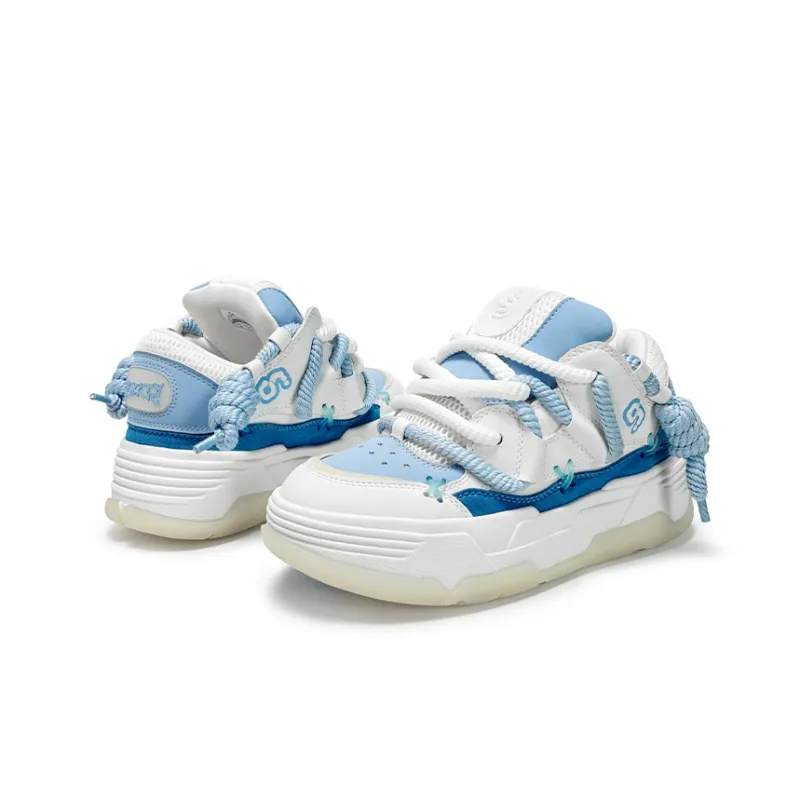 CN Skate Skateboard Shoes Unisex Low Top Blue-2