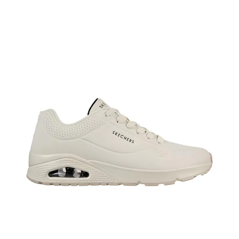 Skechers Uno Abrasion Resistant Slip Resistant Low Top Running Shoes Men's Ecru-1