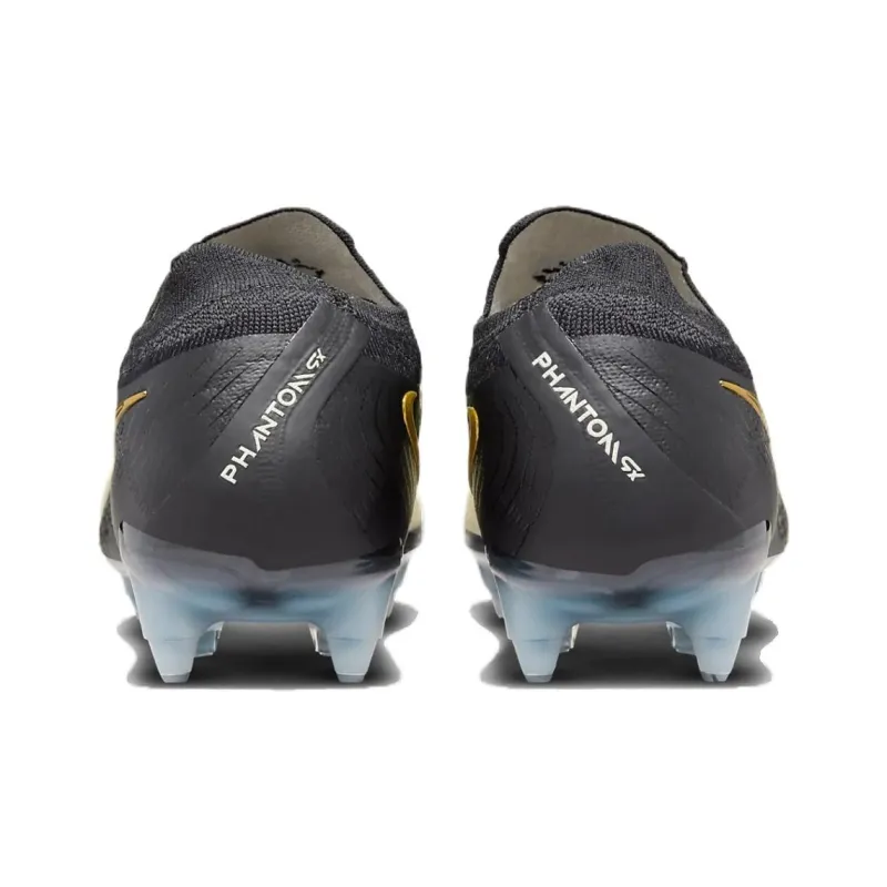 Nike Phantom GX SG Soft Ground Anti Slip Wear Resistant Soccer Shoes Unisex White Gold Black-4