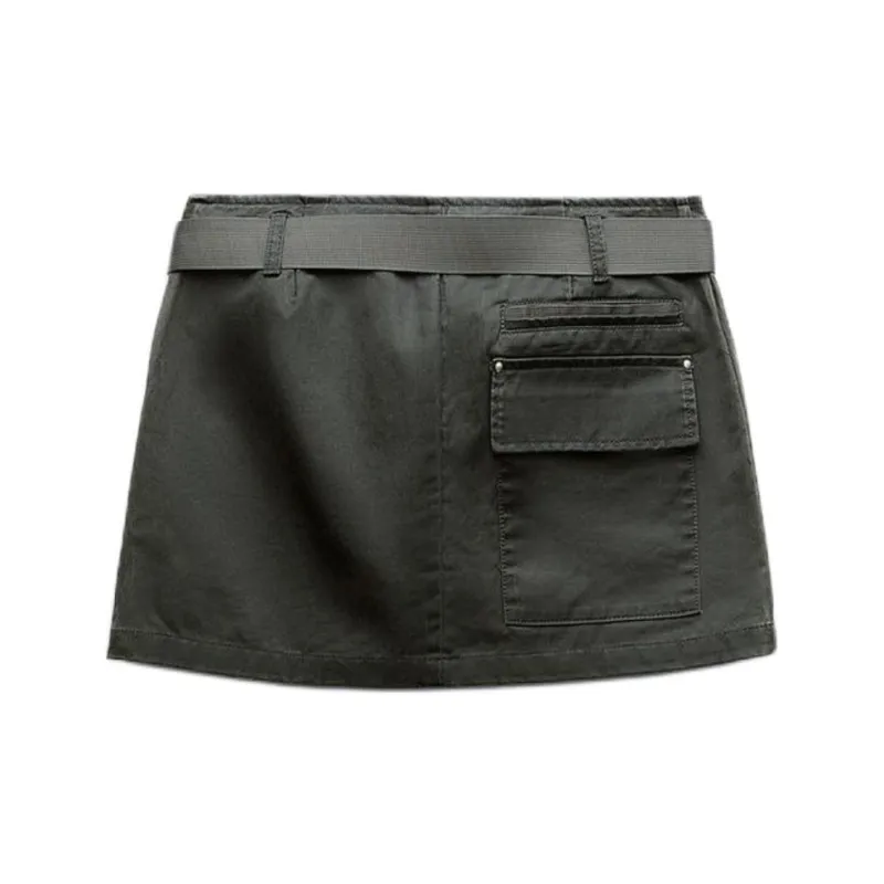 ZARA Casual Short Skirts Women's Dark Green-1