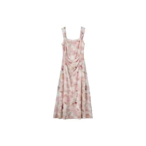 XIANGYING Slip Dresses Women's Pink