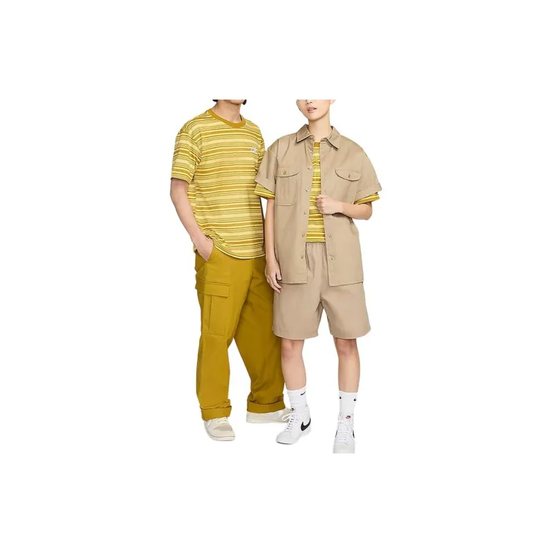 Nike T Shirts Unisex Gold-2