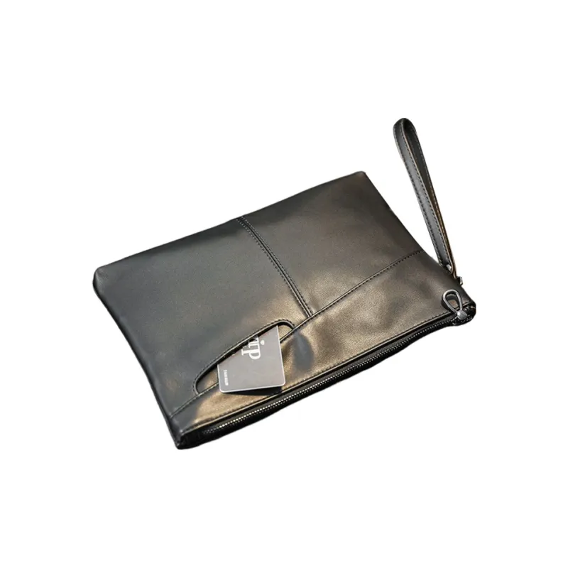CARTELO PVC Clutch Envelope Bag, IPad Case, Handheld Bag, Shoulder Bag Regular Unisex Gray Khaki-4