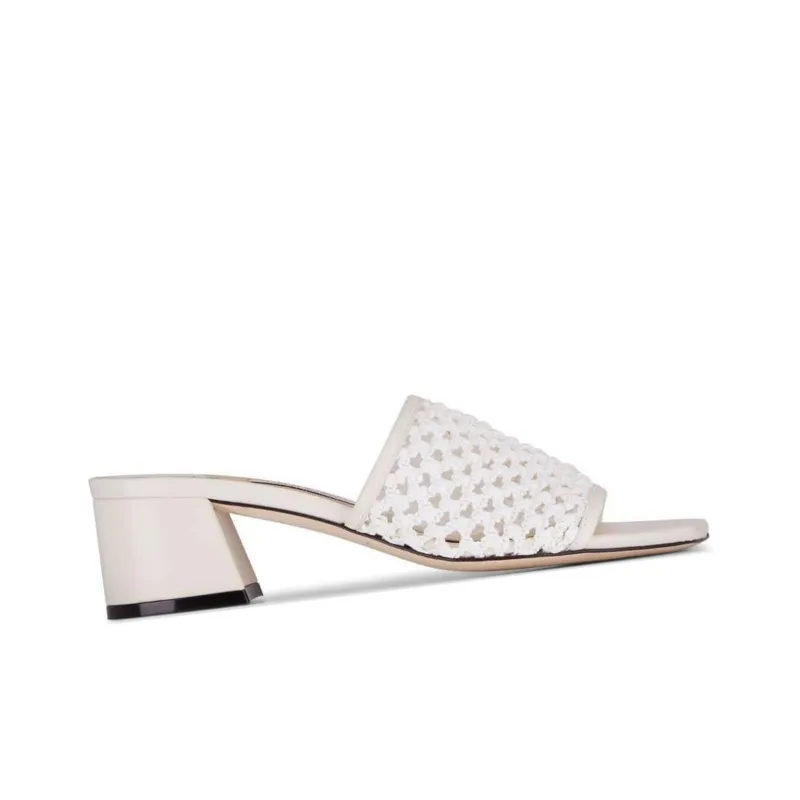 Jimmy Choo Themis Slide Slippers Women's Ivory-1