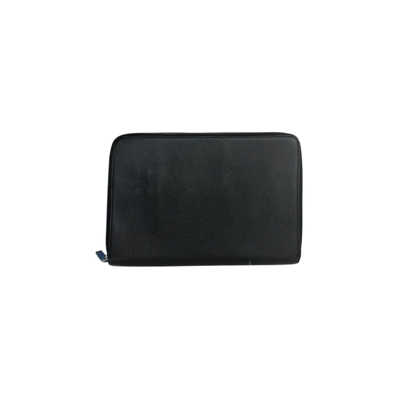 MONTBLANC Cow Leather Clutch Large Size Unisex Black-1