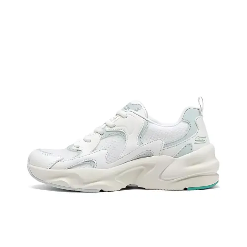Skechers BOBS BAMINA 2 Cushioned Wear-Resistant Breathable Lightweight Low-Top Chunky Sneakers Women's White