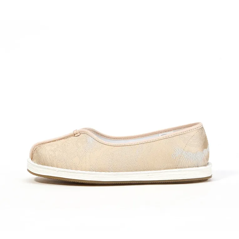 Old Meihua [Floral Era] Casual Single Shoes Women's Gold-0