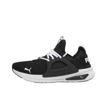 PUMA Softride Cushioning, Slip Resistant, And Abrasion Resistant Low Top Running Shoes Unisex Black White