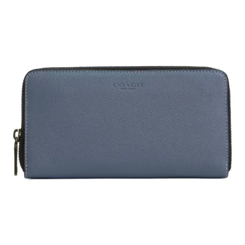 COACH Accordion Wallet Calfskin Wallet Small Size Men's Misty Color