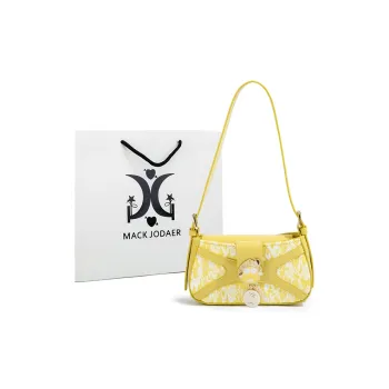 MACK JODAER Microfiber Synthetic Leather Cell Phone Pouch Regular Women's Light Yellow