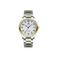 Gold Case White Dial Two-Tone Gold Steel Band