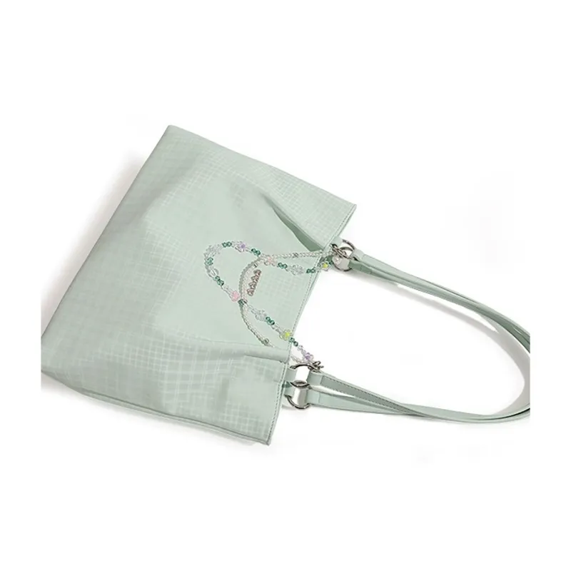 NATTY PU Shoulder Bag Tote Shoulder Bag Medium Size Women's Cyan-5