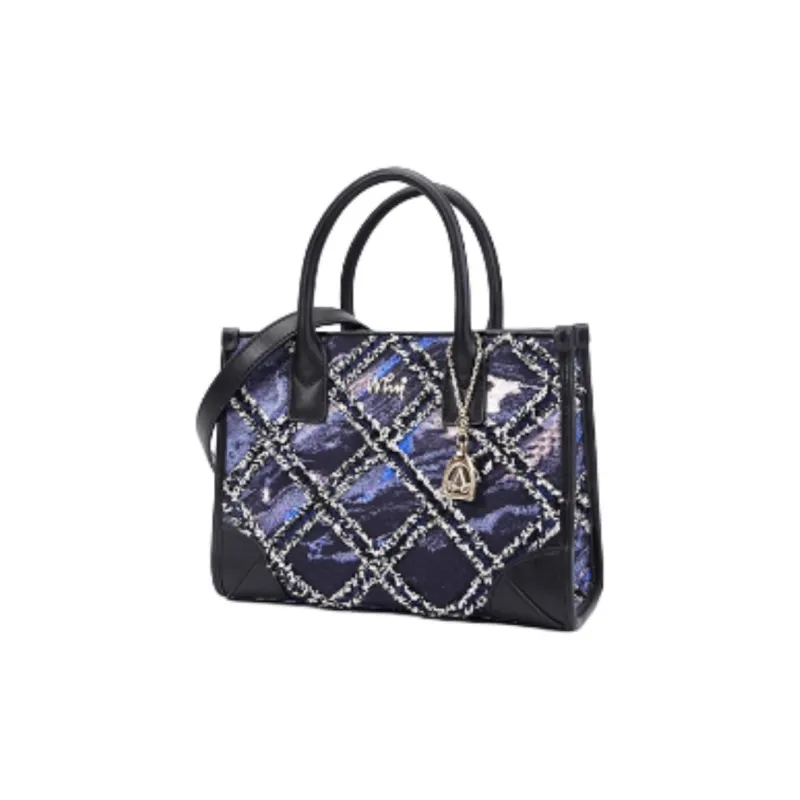 Why Fabric Tote Bag, Shopping Bag, Shoulder Bag, Crossbody Bag, Handbag Mini Women's Starry Blue-2