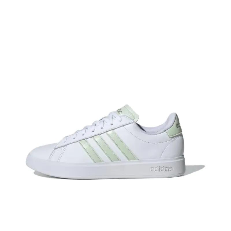 Adidas Grand Court 2.0 Cloud White Linen Green Matte Silver Women's-0