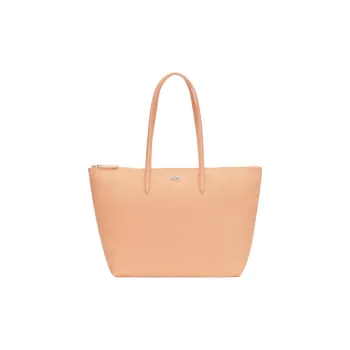 LACOSTE PVC Tote Bag Shopping Bag Handbag Large Size Women's Pink Red