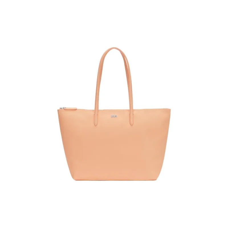 LACOSTE PVC Tote Bag Shopping Bag Handbag Large Size Women's Pink Red-0