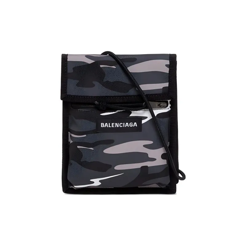 Balenciaga Fabric Shoulder Bag Men's Brown-0