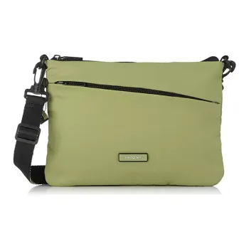 HEDGREN Nylon Fabric Shoulder Bag Medium Size Unisex Oilfield Green/Tiger Eye Yellow/Black/Mars Red/White/Halo Blue