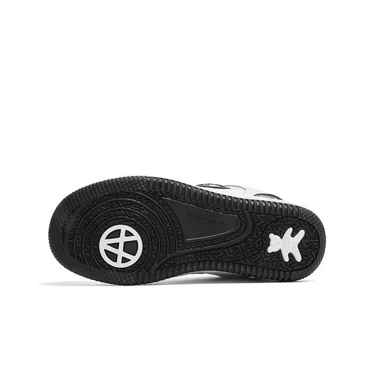 Acupuncture Skateboard Shoes Unisex Low Top Black White/White/Peach Pink/Mint Green-4