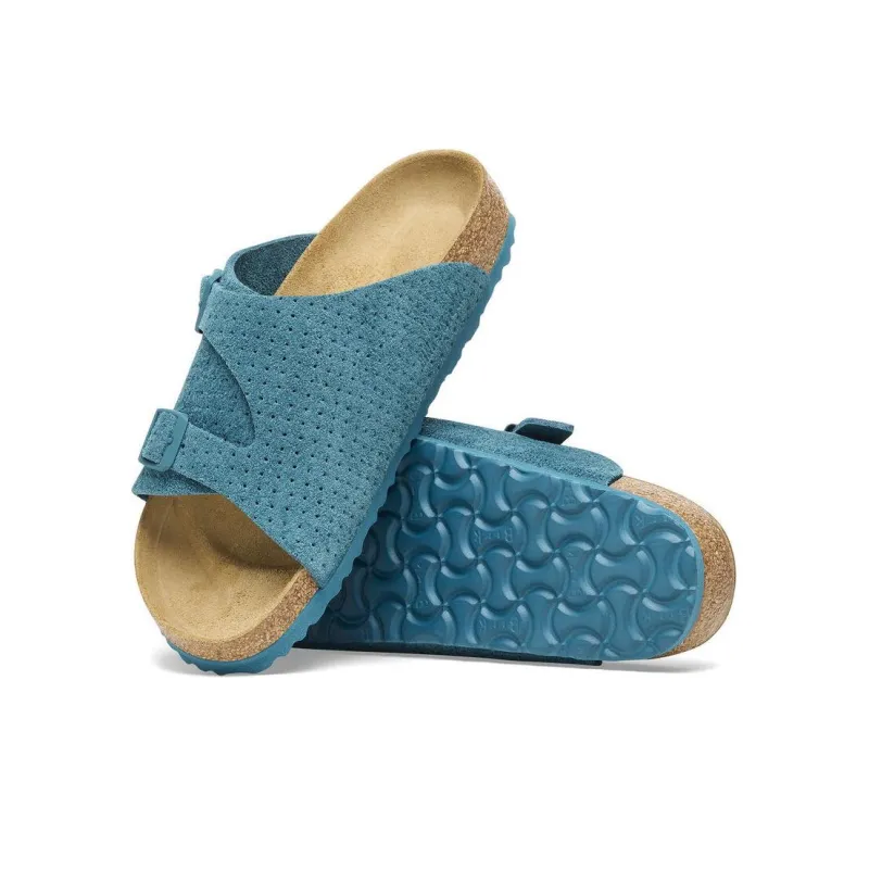 Birkenstock Zurich Slide Slippers Unisex Turquoise Narrow-5