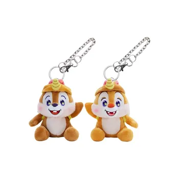 Disney Characters Spring Mickey And Friends, Chip 'N Dale, Brown Dolls Plush Pendant 10cm Height