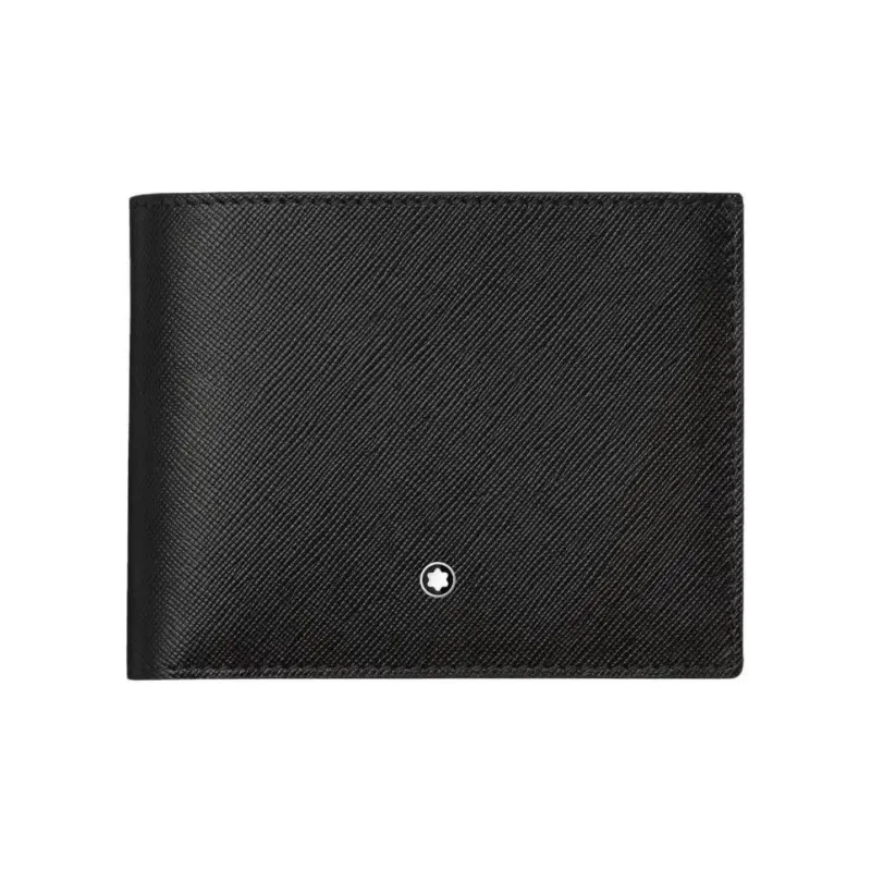 MONTBLANC Cow Leather Card Holder Wallet Men's Black-0