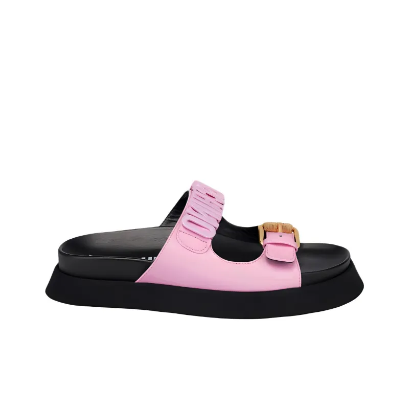 MOSCHINO Abrasion Resistant Slide Slippers Women's Pink-1