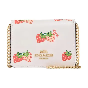 COACH Wallet Leather Wallets Clutches Shoulder Bag Crossbody Bag Mini Women's White