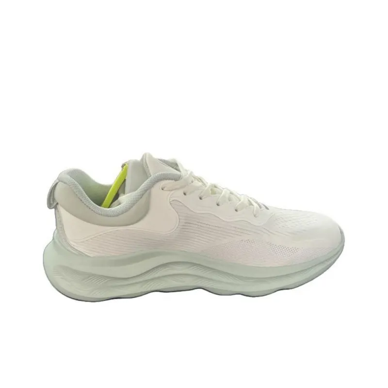 Erke Abrasion Resistant Breathable Low Top Casual Running Shoes Women's White Green-1