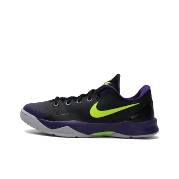 Nike Venomenon 4 Zoom Kobe Cushioning Anti Slip And Wear Resistant Low Top Basketball Shoes Men's Black Purple Yellow