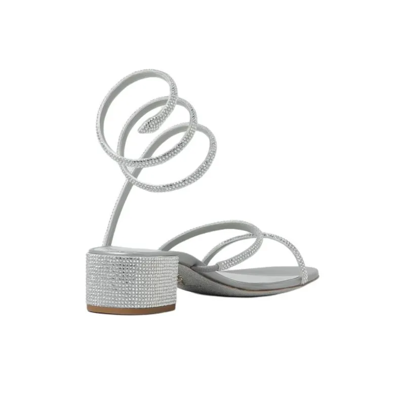 RENE CAOVILLA One Strap Sandals Women's Silver-3