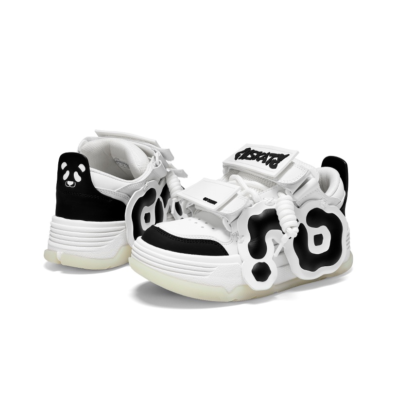 CN Skate Black White Anti-Slip and Wear-Resistant