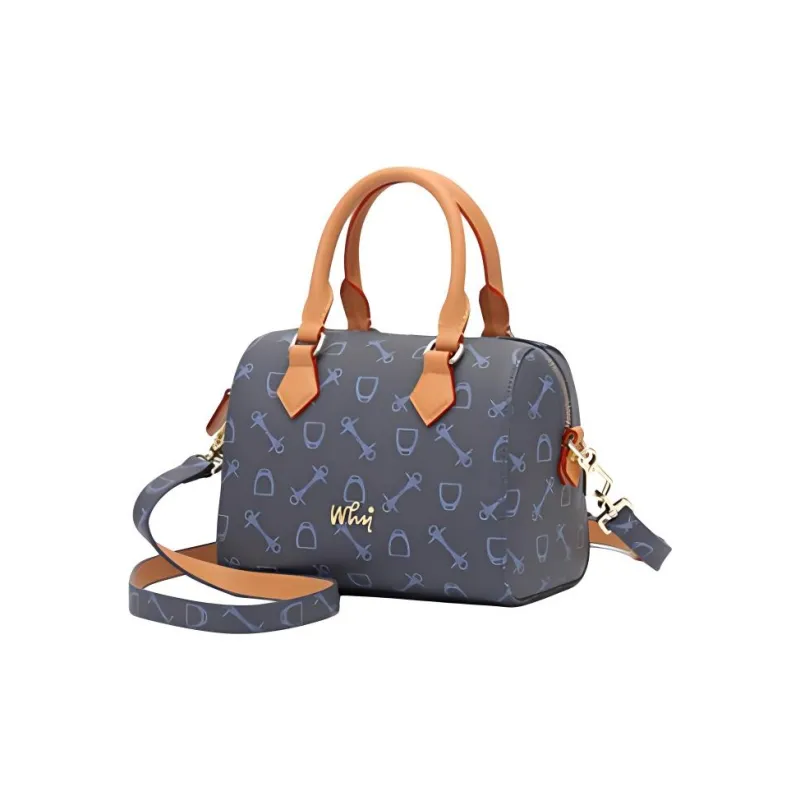 Why Artificial Leather Shoulder Bag, Crossbody Bag, Handbag Medium Size Women's Coffee/Milk Tea/Milk White/Blue-24