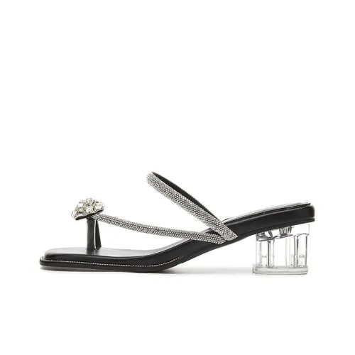 DAPHNE Slide Slippers Women's Black, Beige