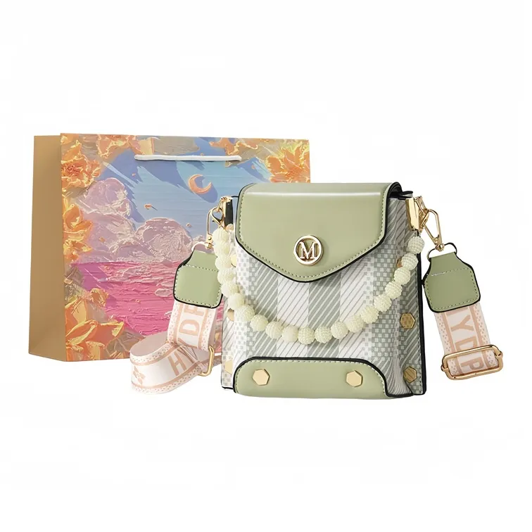 BRINCH Pu Handbag Shoulder Bag Crossbody Bag Regular Women's Pink/Green/Ecru/Khaki/Black-4