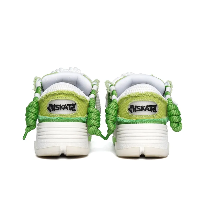CN Skate Skateboard Shoes Unisex Low Top Green-4