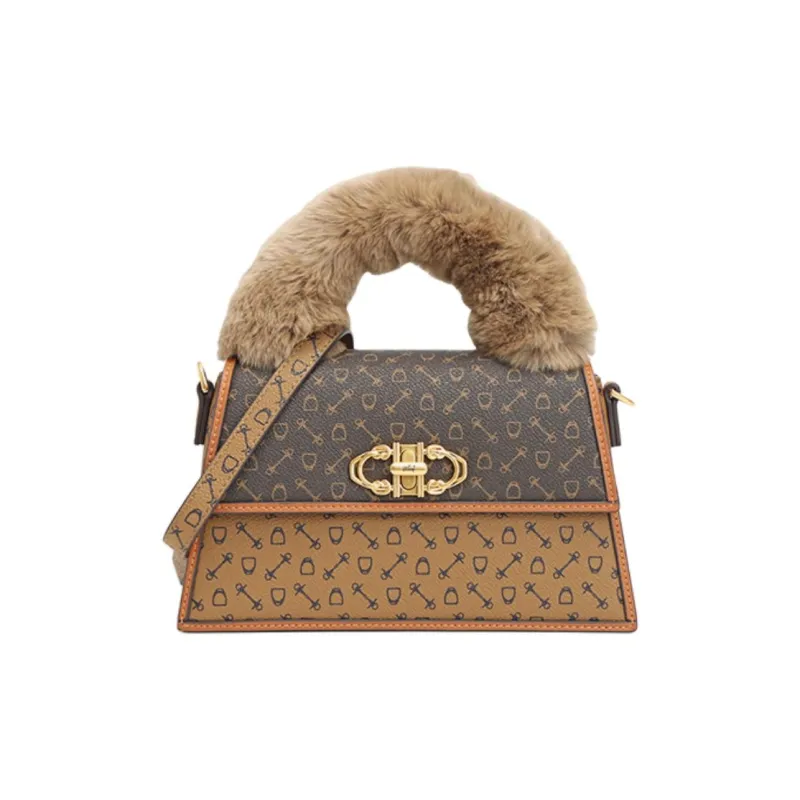 Why Artificial Leather Handbag, Shoulder Bag, Crossbody Bag Small Size Women's Coffee & Caramel/Coffee & Milk Tea-0