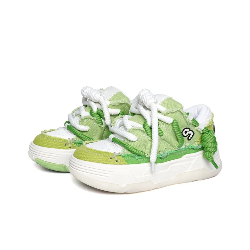 CN Skate Skateboard Shoes Unisex Low Top Green-1