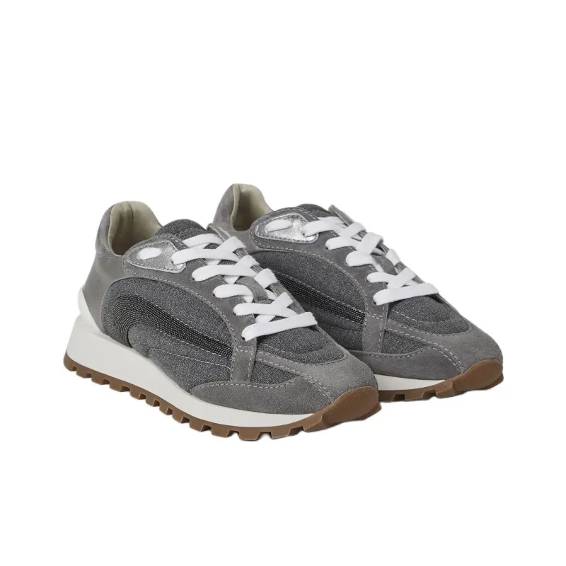 Brunello Cucinelli Monili Embellished Low Top Sneakers Women's-3