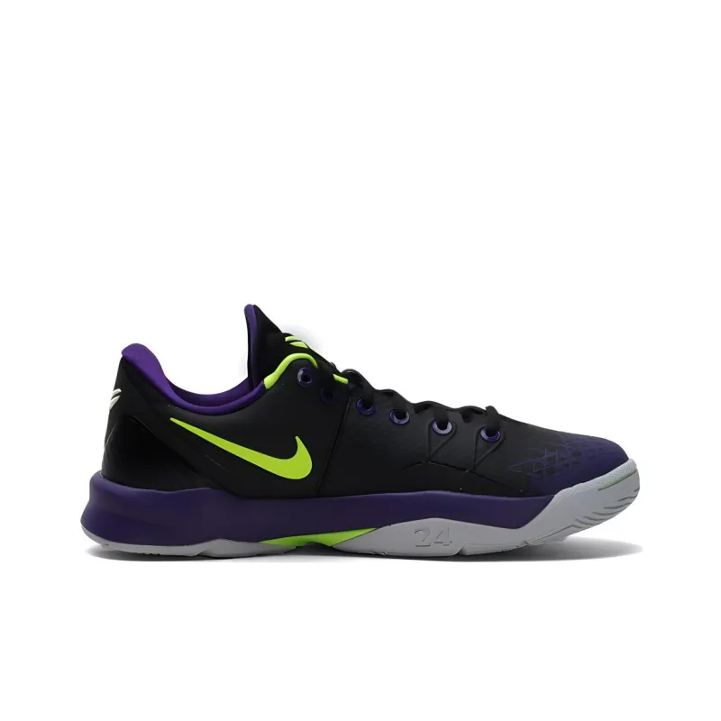 Nike Venomenon 4 Zoom Kobe Cushioning Anti Slip And Wear Resistant Low Top Basketball Shoes Men's Black Purple Yellow-1